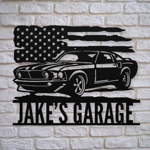 Custom 1969 Mustang Metal Garage Sign