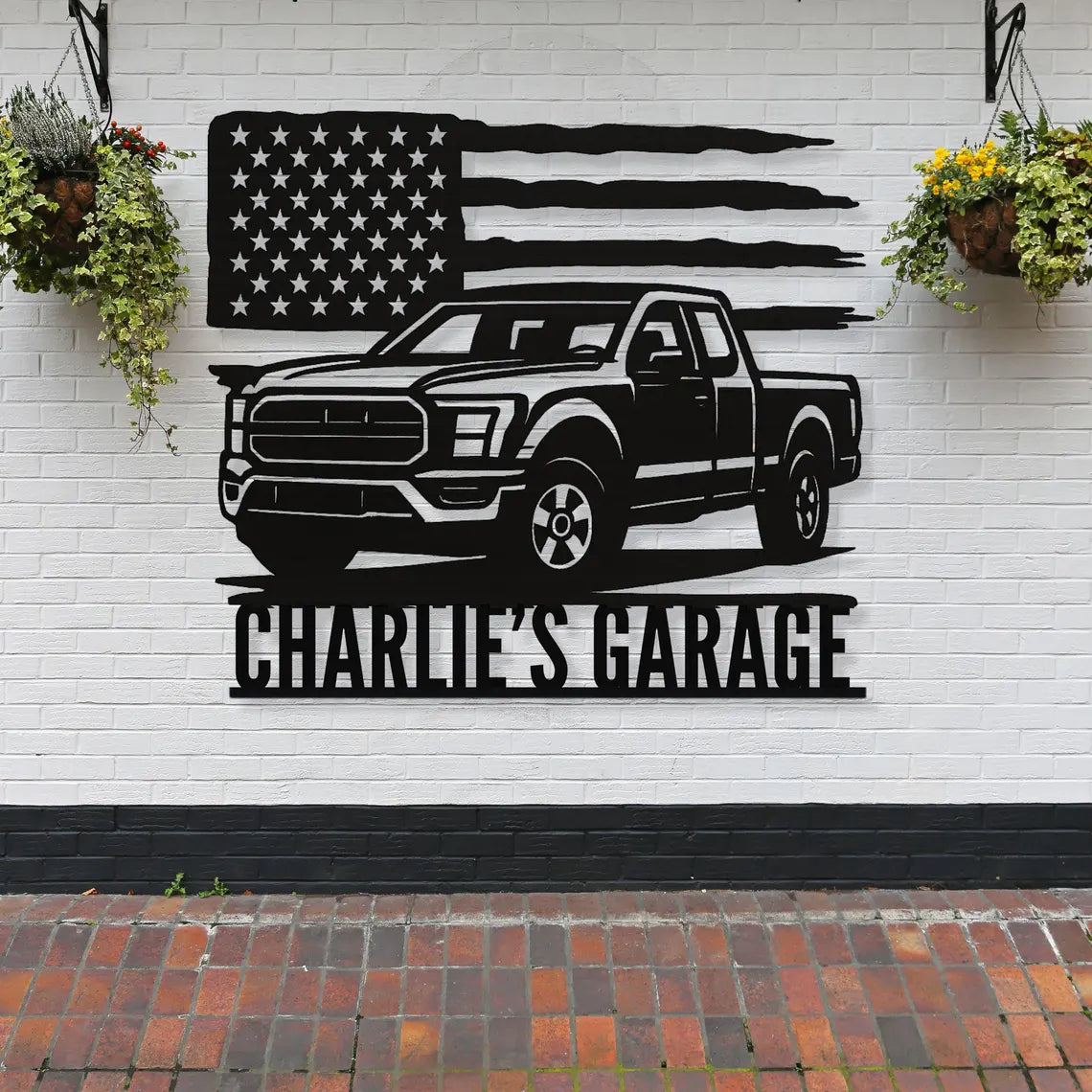 Personalized Ford F150 Garage Sign: Custom Metal Car Art, Man Cave Decor