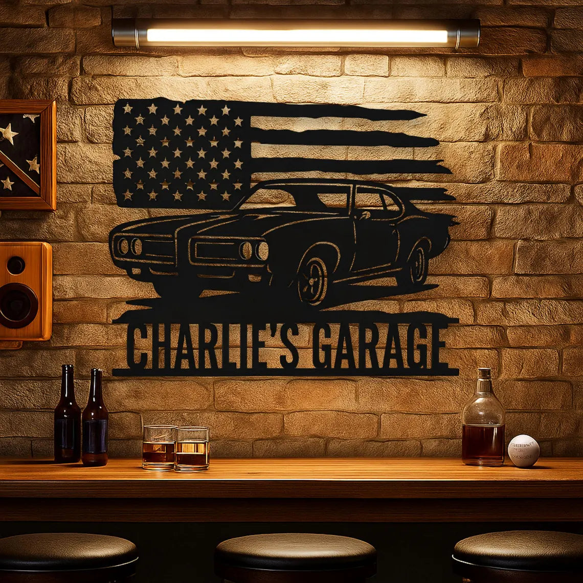 Personalized Vintage Pontiac GTO Garage Sign Custom Pontiac GTO Sign